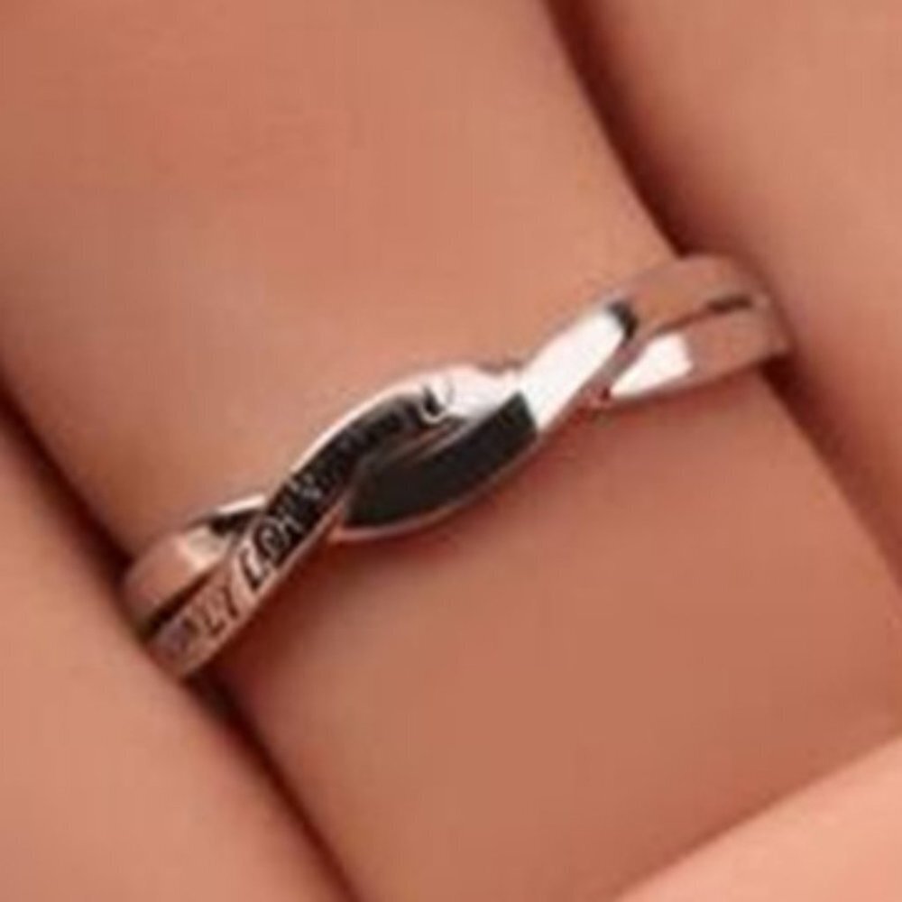 💥 New Lovers Ring Two Lines Twisted CZ Wedding Men Ring, GPMB1438